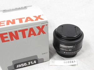 SMC-PENTAX FA 50mm 1:1.4 AUTO FOCUS PRIME LENS MINT W/BOX. - Picture 1 of 4