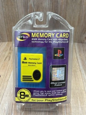 NEW** PlayStation 2 PS2 8MB Magic Gate Memory Card NYKO  ( Yellow/Black ) - Image 1 of 4