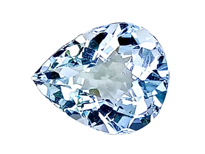 3.840CTS Blue natural Aquamarine Pear cut loose gemstones see video - Image 1 of 3