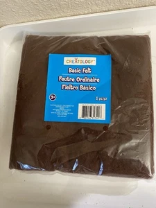 CHOCOLATE BROWN BASIC FELT CREATOLOGY NEW IN PACKAGE CRAFTS  - Picture 1 of 1