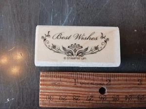 Nuevo Stampin’ Up! Sello montado en madera Best Wishes - Imagen 1 de 3