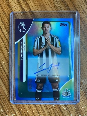 2025-26 Topps Premier League Sven Botman Auto Blue Foil 47/150 - Image 1 of 2