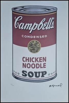 ANDY WARHOL * Campbells Chicken Noodle Soup * signed lithograph*limited # 29/100 - Bild 1 von 4