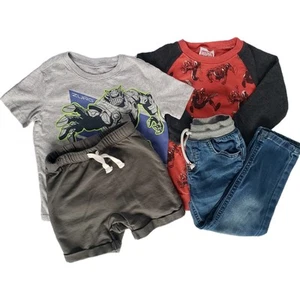 Marvel, Disney, Cat & Jack Boy's Clothes Lot Sz 4t Shorts, Shirts, Jeans - Picture 1 of 15