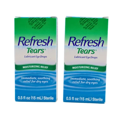 PACK de 2 gotas lubricantes para ojos refrescantes Refresh Tears para ojos secos, 0,5 fl oz EXP 05/2026+ Foto 1 de 4