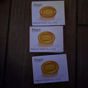 3 PEARS TRANSPARENT SOAP BARS ORANGE 3.53 OZ NIB with plant oils - Picture 1 of 1