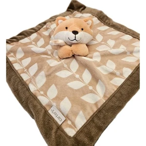 Manta de seguridad Carters zorro naranja hoja marrón Lovey peluche juguete #2 - Imagen 1 de 3
