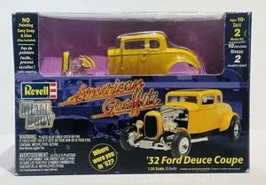REVELL AMERICAN GRAFFITTI '32 Ford Deuce Coupe Yellow 1:25 Scale Metal Body - Picture 1 of 5