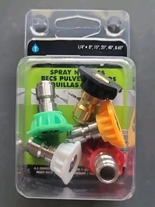 FORNEY 75149 1/4 ZOLL HOCHDRUCKREINIGER SPRÜHDÜSEN SET 0°, 15°, 25°, 40°, 65° - Bild 1 von 3