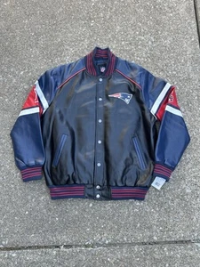 Vintage Y2K NFL New England Patriots Leather Jacket Size XXL NWT - Picture 1 of 4