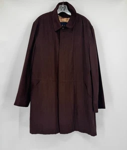 Ralph Ralph Lauren Hombres Marrón Imitación Gamuza Cuello Coche Abrigo Chaqueta - Imagen 1 de 6