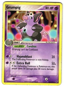 TARJETA POKEMON INGLESA POCO COMÚN GRUMPIG 32/107 - HP - DEOXYS - Imagen 1 de 2