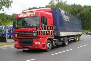 LKW Foto DAF XF Planensattelzug Deutschland rot weyand. 44 #d8zx - Bild 1 von 1