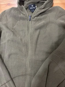 Snow Peak Knit Zip Jacket L Olive Green Made In Japan - Picture 1 of 8