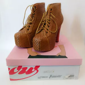 ♥ SCARPE DONNA JEFFREY CAMPBELL HAVANA LAST RIGAKU RV-5030 SENAPE STIVALI TG. 38 - Imagen 1 de 6