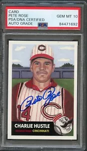 Pete Rose Signed Card PSA Slabbed Auto 10 Cincinnati Reds Autographed - Picture 1 of 2
