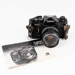 Canon F-1 35mm SLR Film Camera w/ Canon FD 50mm f1.8 Lens - Picture 1 of 16