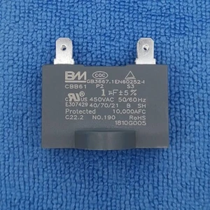 1 pz 1uF 450V 1 mfd AC 4 terminali mini condensatore diviso CBB61 per motore ventola - Foto 1 di 4
