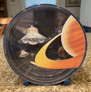 Vintage 1994 Sankyo Music Box Rotating Planets Spaceship Plays” Let It Be” - Picture 1 of 3