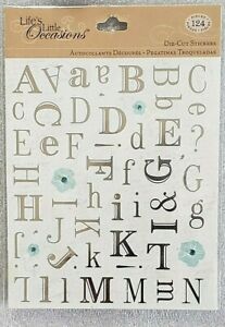 Life's Little Occasions Silver Die-Cut Alphabet Stickers – 124 pcs