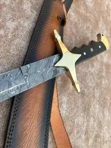 Custom Handmade Damascus Steel Ertugrul Scimitar Arabic Turkish Sword - Bild 1 von 9