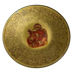 Vintage Santa Claus Decorative Christmas Dish 5.75" Holiday Decor - Picture 1 of 3