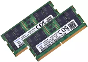 32 GB Samsung 2 x 16 GB RAM DDR5 5600 Mhz PC5-5600B per notebook DDR5 SO DIMM computer portatile - Foto 1 di 1