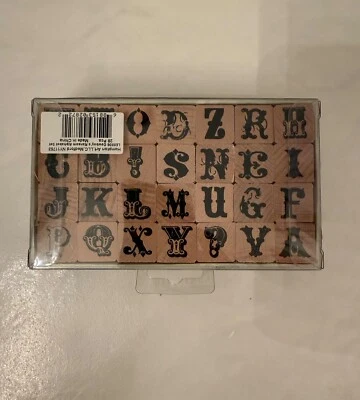 Hampton Art ограниченного тиража Мара Джонсон алфавит резиновый штамп набор новый - Изображение 1 из 4