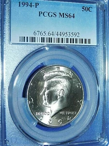 1994-P 50C Kennedy Half Dollar-PCGS #6765 Grade MS64--C4-1 - Bild 1 von 3