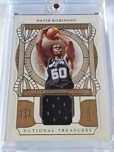 2020 Panini National Treasures David Robinson #PATCH /99 Game Worn Jersey - Rare - Picture 1 of 4