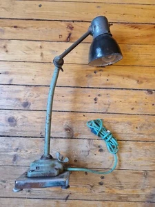 Vintage Soviet USSR Russian Industrial Factory Steel DESKTOP LAMP  - Picture 1 of 11