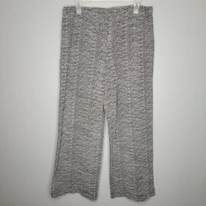 John Paul Richard pants womens size XL black white knit wide leg stretch trouser - Picture 1 of 12