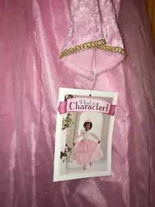 Abito vestito Cenerentola età 7-8 anni nuovo con etichette gonna rosa a cerchio - Foto 1 di 10