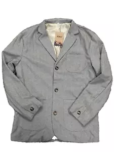 Chaqueta Blazer MANLY NUEVA CON ETIQUETAS Marrón Espiga Calce Relajado Talla XL - Imagen 1 de 4