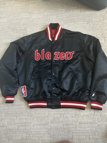 Vintage Starter NBA Portland Trail Blazers Satin Jacket Size XL Cover
