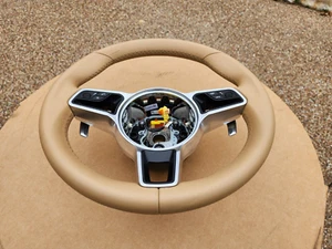PORSCHE MACAN 95B OEM GENUINE ORIGINAL MULTIFUNCTION HEATED STEERING WHEEL - Picture 1 of 8