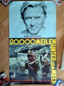 20,000 LEAGUES UNDER THE SEA - scarce vintage German 1-sheet 1961 Kirk Douglas - Picture 1 of 1