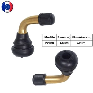 Valve Tubeless Incurvée Coudée Angle 90º pour Jante Pneu PVR70 (2 x pieces) - Imagen 1 de 11