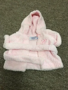 GENUINE BUILD A BEAR PINK CHENILLE ROBE WITH HOOD - Imagen 1 de 2