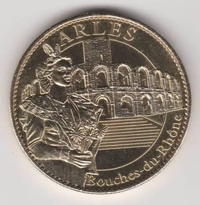 A  2010 TOKEN MEDAILLE SOUVENIR A-B -- 13 200 ARLES L'ARLESIENNE ARENES - Picture 1 of 2