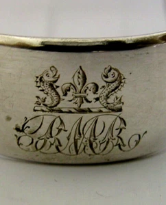 ROBBINS ROBYNS FAMILY CRESTED SERVIERZANGE VIKTORIANISCH ANTIK 1875 177g - Bild 1 von 11