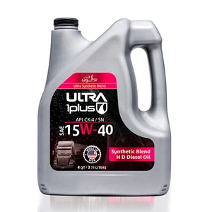 Ultra1Plus SAE 15W40 Synthetic Blend Diesel API CK-4/SN (US Gal - 4 QTS) - Picture 1 of 11