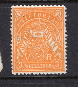 AUSTRALIA PREDECIMAL VICTORIA 1879/1900 STAMP DUTY 3/- VERY FINE USED,,...,,, - Picture 1 of 2