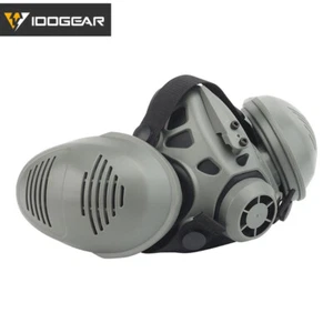 IDOGEAR Tactical Bilateral Respirator Half Face Mask Facepiece Hunting Mask Gear - Picture 1 of 17