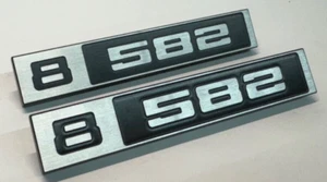 Emblem Custom Billet Front Fender '582' Chevy Chevrolet GMC Truck 1967-1972 C 10 - Bild 1 von 6