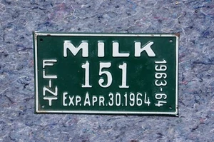 1963 1964 FLINT Michigan MILK Nummernschild # 151 - Bild 1 von 3