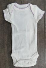 Baby Girl Clothes Nwot Precious Firsts Preemie White Purple Trim Bodysuit