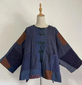 Handmade Japanese Patchwork Sashiko Jacket Made in Japan - Picture 1 of 7