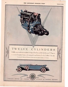 1930 Vintage Cadillac Motor Car Twelve Cylinders Single Page Print Ad - Picture 1 of 1