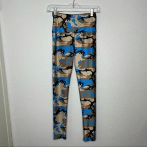 Neu ohne Etikett Goldsheep braun und blau Camouflage Leggings Größe S - Bild 1 von 7